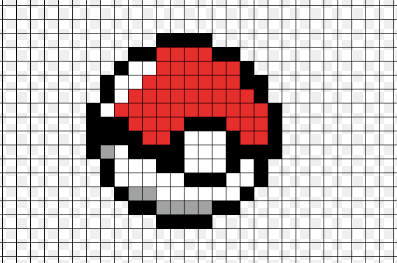 Pixel Art:1zgchgvjr6y= Pokeball