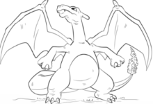 Printable:15cegeug8-W= Charizard Coloring Page