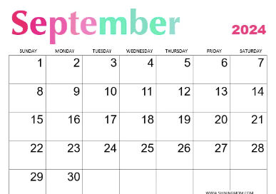 Printable:24w6puiwo-K= September Calendar