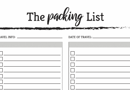 Printable:3-5gtwtp0s8= Packing List Template