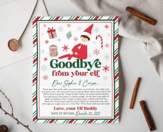 Printable:37ae52aek40= Elf Goodbye Letter