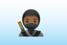 Black Ninja Emoji: Copy and Paste